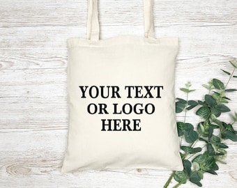 Personalised Shopper Bag | Custom Tote Bag  Shopping Bag | Text or Photo Personalized Gift | Promotional Tote Bag | Canvas Shopping Bag