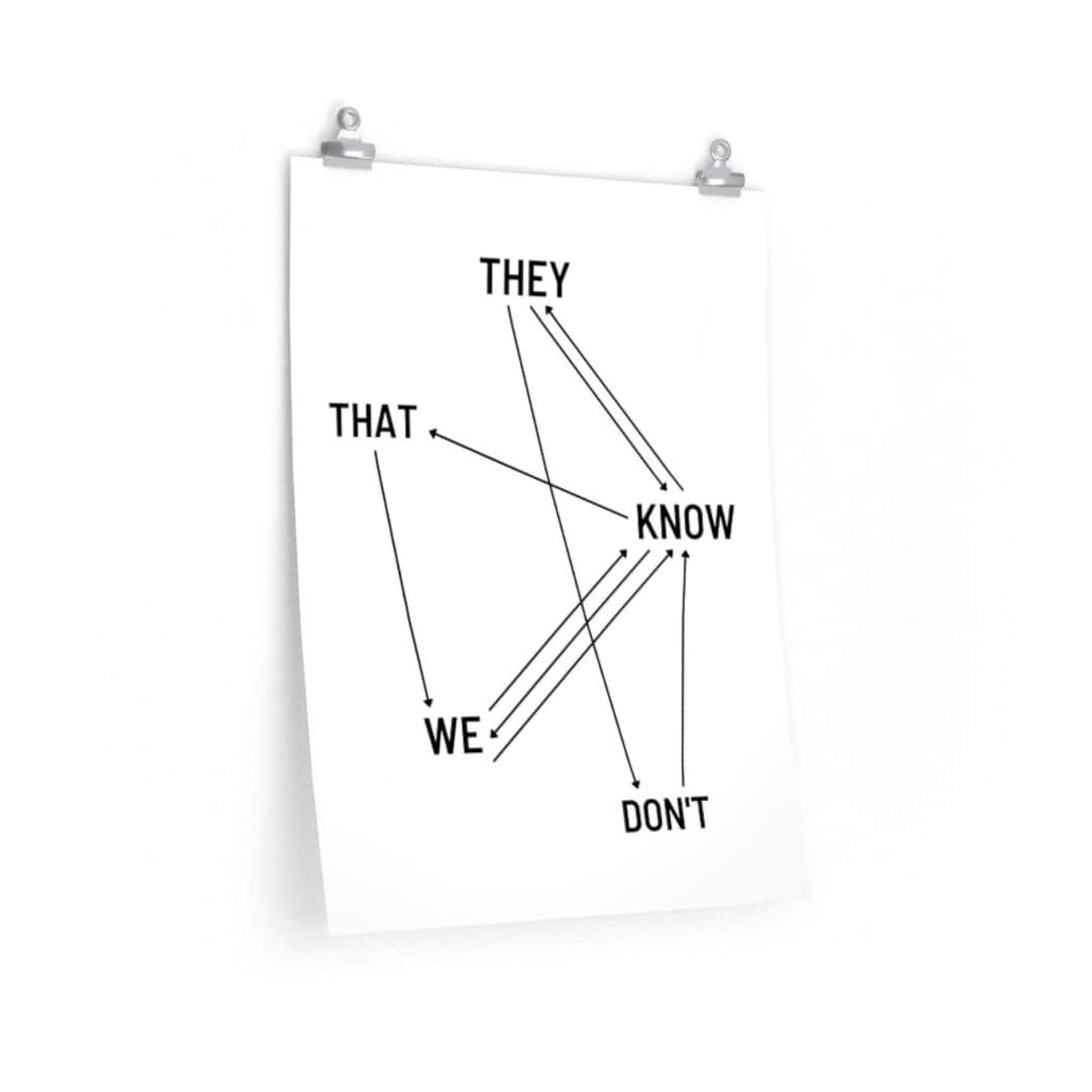 Friends | They Don't Know We Know Poster - Etsy