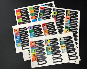 Etiquetas organizadoras para juegos de mesa inigualables