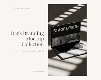 Dark Branding Mockup Collection: Device Mockups (17 PSD Files)