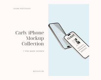 Carly iPhone 15 Pro Mockup Collection: Instagram Template (Digital Product)