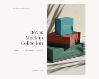 Boxes Mockup: 6 PSD Packaging Templates (Digital Download)