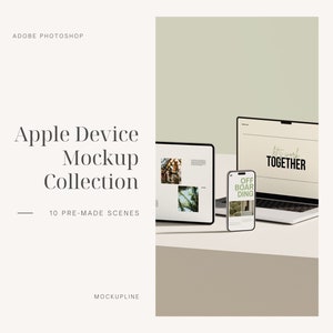 Apple Devices Mockup Collection, Macbook Mockup, iPad Mockup, iPhone Mockup, Instagram Mockup, Branding Mockup, Multi Device Mockup, Mockup