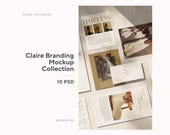 Claire Branding Mockup Collection, A4 Flyer Mockup, Paper Mockup, 4:5 Paper Mockup, Branding Mockup, Full Branding