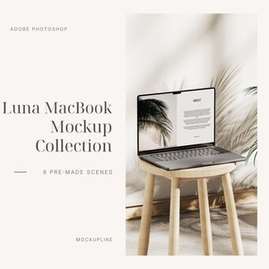 Luna MacBook Pro M2 Mockup Collection: Website Mockup Bundle (PSD Digital Download)