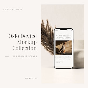 Oslo Devices Mockup Bundle Set, Macbook Mockup, iPad Mockup, iPhone Mockup, Instagram Mockup, Device Mockup, Branding Mockup