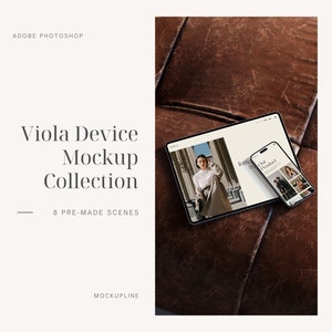 Violar Device Mockup Collection, Macbook Mockup, iPad Mockup, iPhone Mockup, Instagram Mockup, Website Mockup, Multi Device Mockup