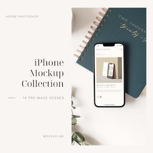 iPhone Mockup Bundle: 14 Photoshop Templates (Digital Download)