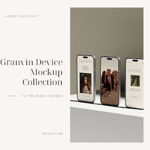Granvin Social Media Mockup Bundle, iPhone 14 Pro Mockup, Instagram Mockup Template, iPhone Mockup, Mockup Bundle