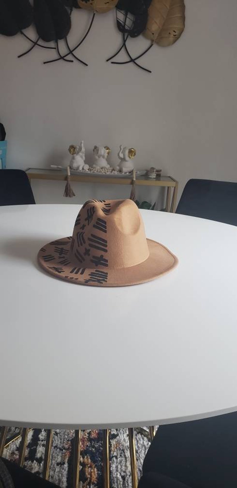 Tan top Afrocentric Custom Fedora
