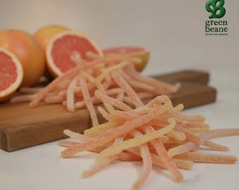 cáscaras de pomelo confitadas