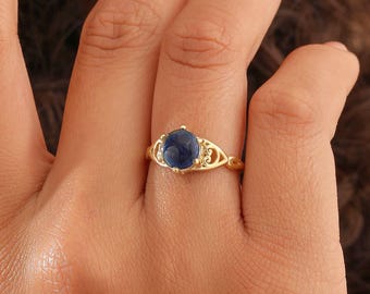 14K Gold Filled Mood Ring, Dainty Personalized Feeling Stone Ring, Gift for Her, XW89