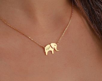 TIANYI Stainless Steel Lucky Elephant Pendant Mens Womens Necklace 20 Chain 