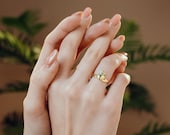 14K Gold Filled Claddagh Ring, Tiny Celtic Irish Personalized Promise Ring, Birthday Gifts, XW117