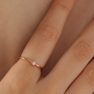Silver Pinky Ring, Dainty Stackable Ring, Minimalist Jewelry, Gift for Women, XW28-T Bild 7