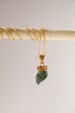 14K Gold Moldavite Necklace, Moldavite Pendant, Genuine Moldavite, Crystal Necklace, Raw Necklace, Silver, Gold and Rose Gold, MLD-N 