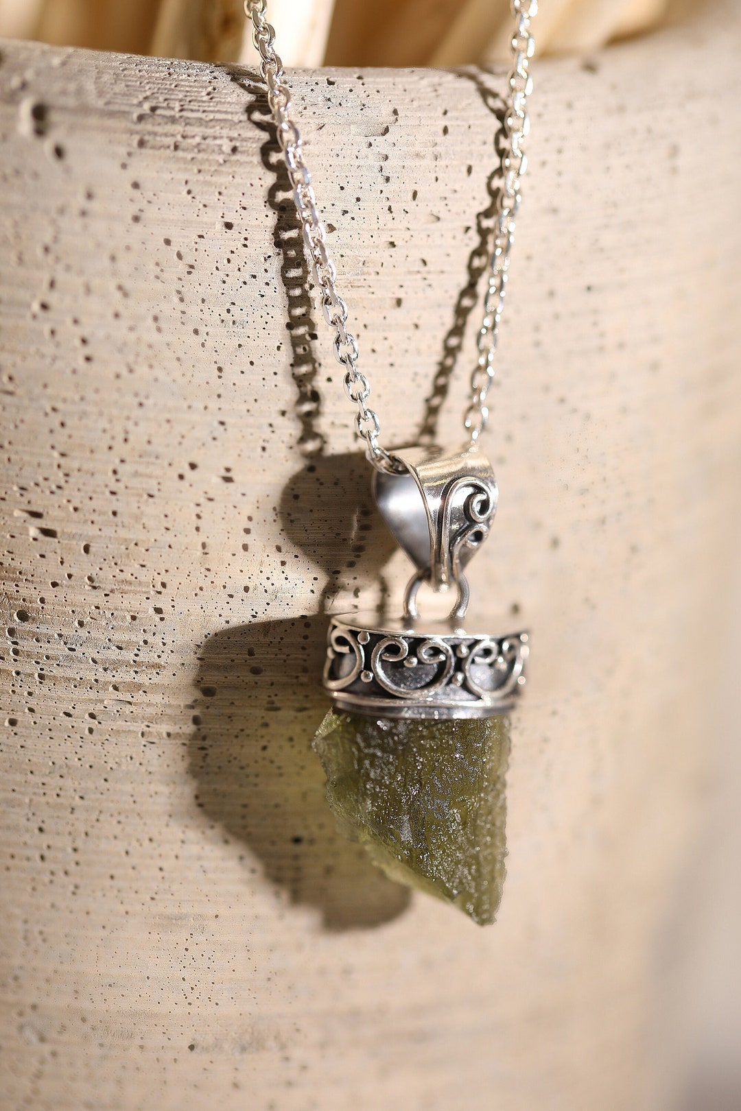 Moldavite necklace meaning Clearance