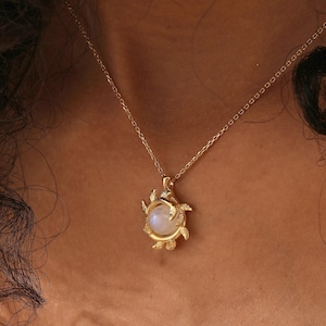 Dainty Moonstone Necklace, 14k Gold Sterling Silver, Bridesmaid Gift