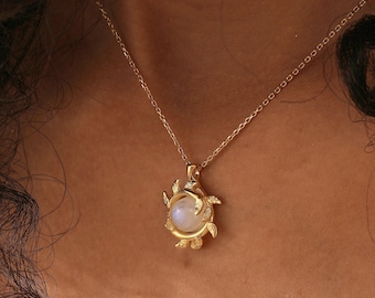 Dainty Moonstone Necklace, 14k Gold Sterling Silver, Bridesmaid Gift