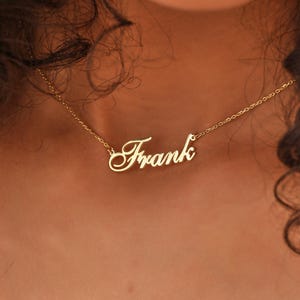 Personalized Gold Filled Name Plate Necklace, Custom Name Jewelry, Elegant Everyday Wear image 6