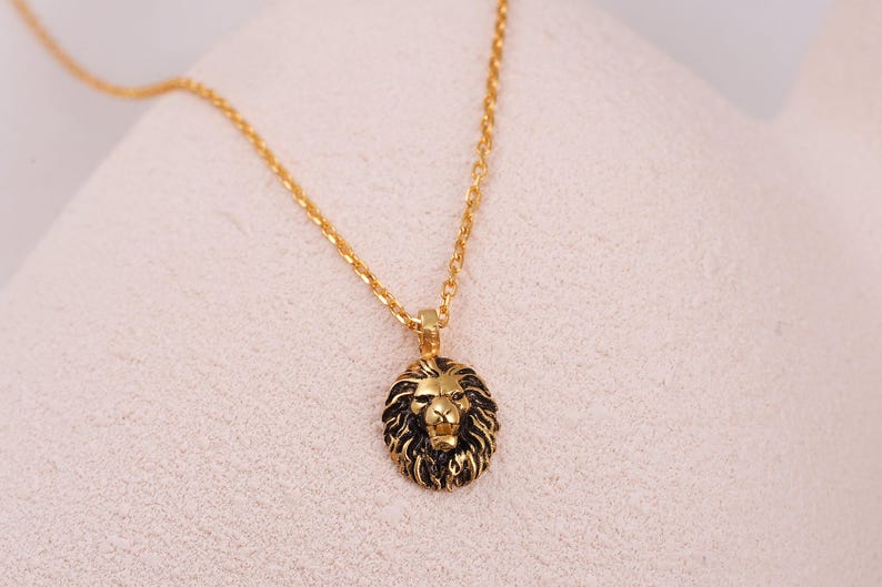 14K Gold Filled Minimalist Lion Pendant, Simple Tiny Leo Necklace, Gift for Her, XW152 image 5