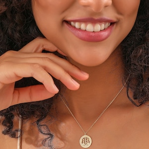 14K Gold Filled Zodiac Münze Leo Halskette, Astrologie Schmuck, Geburtstagsgeschenk, XW193 Bild 9