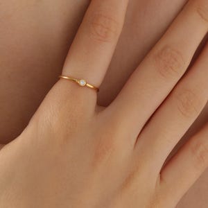 Silver Pinky Ring, Dainty Stackable Ring, Minimalist Jewelry, Gift for Women, XW28-T Bild 6