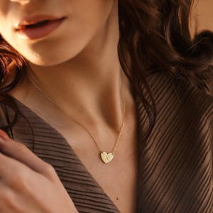 Personalized Heart Necklace: Sterling Silver Initial Charm XW100