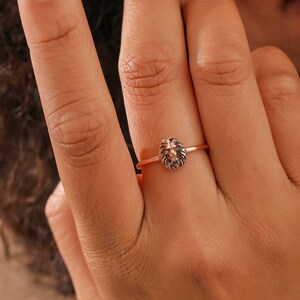 14K Gold Filled Minimalist Lion Ring, Leo Sterling Silver Ring, Gift for Women, XW182 image 7