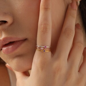 Silver Pinky Ring, Dainty Stackable Ring, Minimalist Jewelry, Gift for Women, XW28-T Bild 3