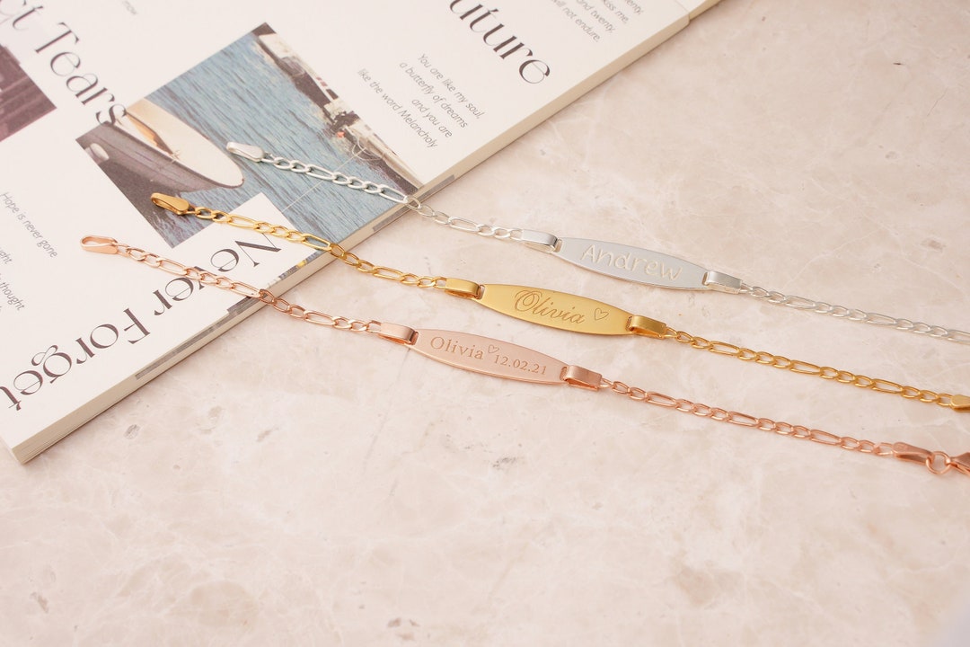 Kids ID Bracelet, Custom Name Bracelet, Baby Name Bracelet, Gifts for