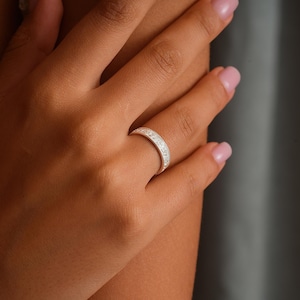 14K Gold Dainty Wedding Band, Vintage Design Flower Wedding Ring, Bridal Jewelry, XW246 image 7