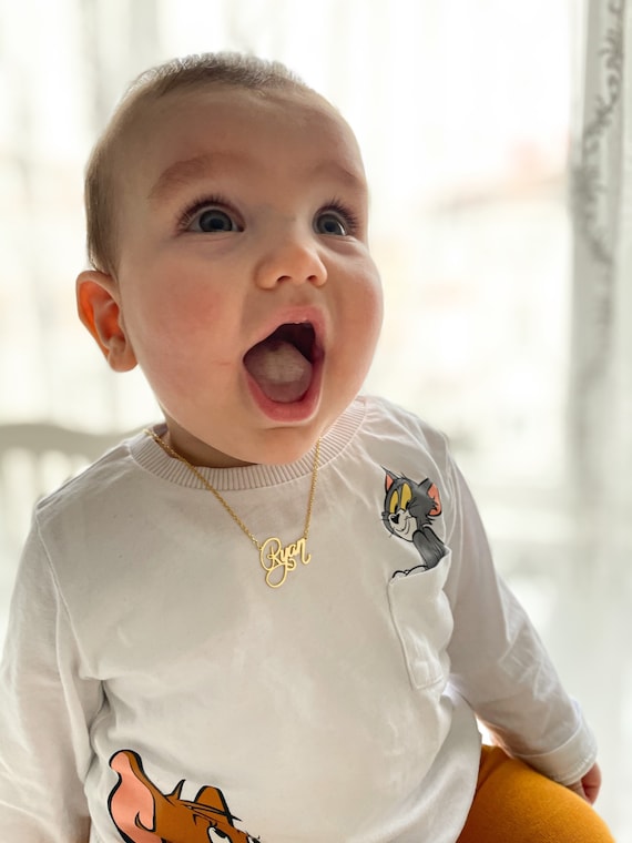 Baby Skull Necklace in 14K Gold - Michelle Chang