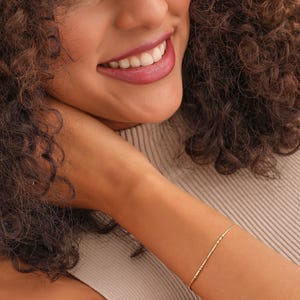 14K Gold gefüllte Morse-Code-Armband, personalisierte Nachricht Schmuck