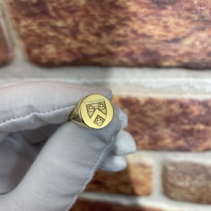 Columbia University Signet Ring, 14k Gold Crest Ring, Graduation Gift