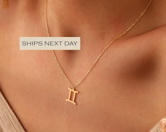 Personalized Zodiac Necklace, 14k Gold Filled Sterling Silver, Astrology Gift