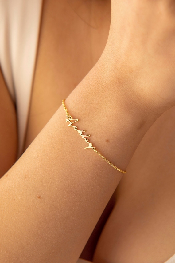 10k gold name bracelet deals