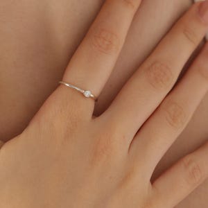 Silver Pinky Ring, Dainty Stackable Ring, Minimalist Jewelry, Gift for Women, XW28-T Bild 9