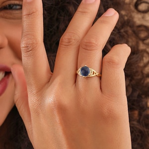 14K Gold Filled Mood Ring, Dainty Personalized Feeling Stone Ring, Gift for Her, XW89 image 3