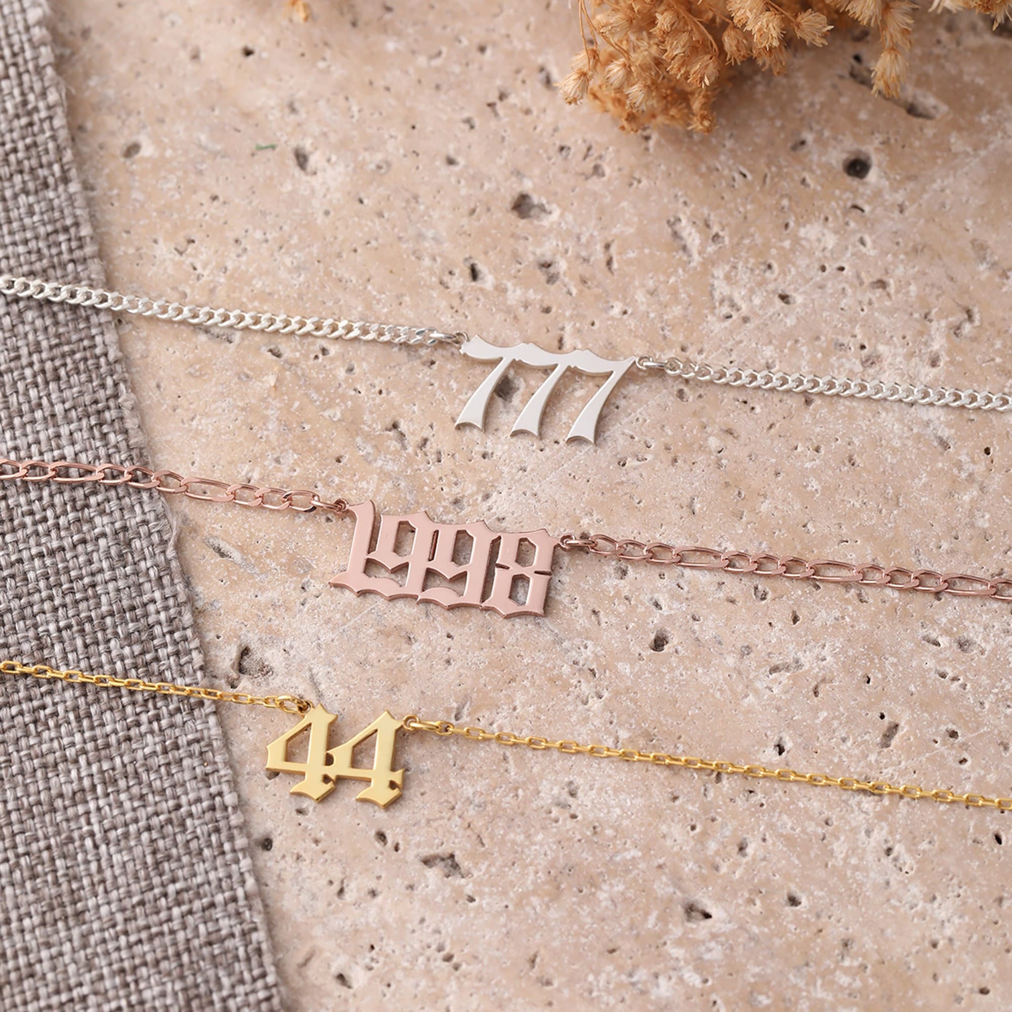 Date Necklace, Number Necklace XW73
