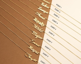 Personalized Gold Filled Name Plate Necklace, Custom Name Jewelry, Elegant Everyday Wear