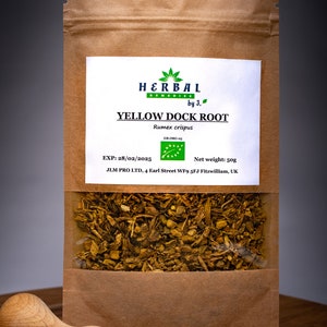 Organic Yellow Dock Root/ Herbs for Tea/ Herbal Blend Rumex crispus Szczaw Kedzierzawy Kobylak