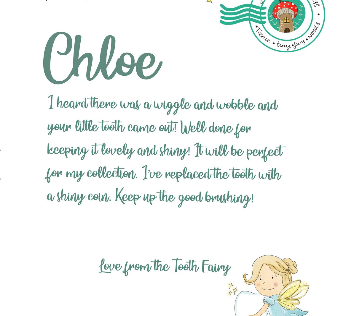 Fairy Letters to Print at home personalised letters from the | Etsy