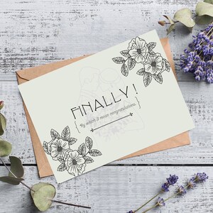 Cartão de felicitações de casamento engraçado