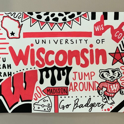 Wisconsin Madison Sticker University of Wisconsin Madison Weatherproof Stickers - Etsy