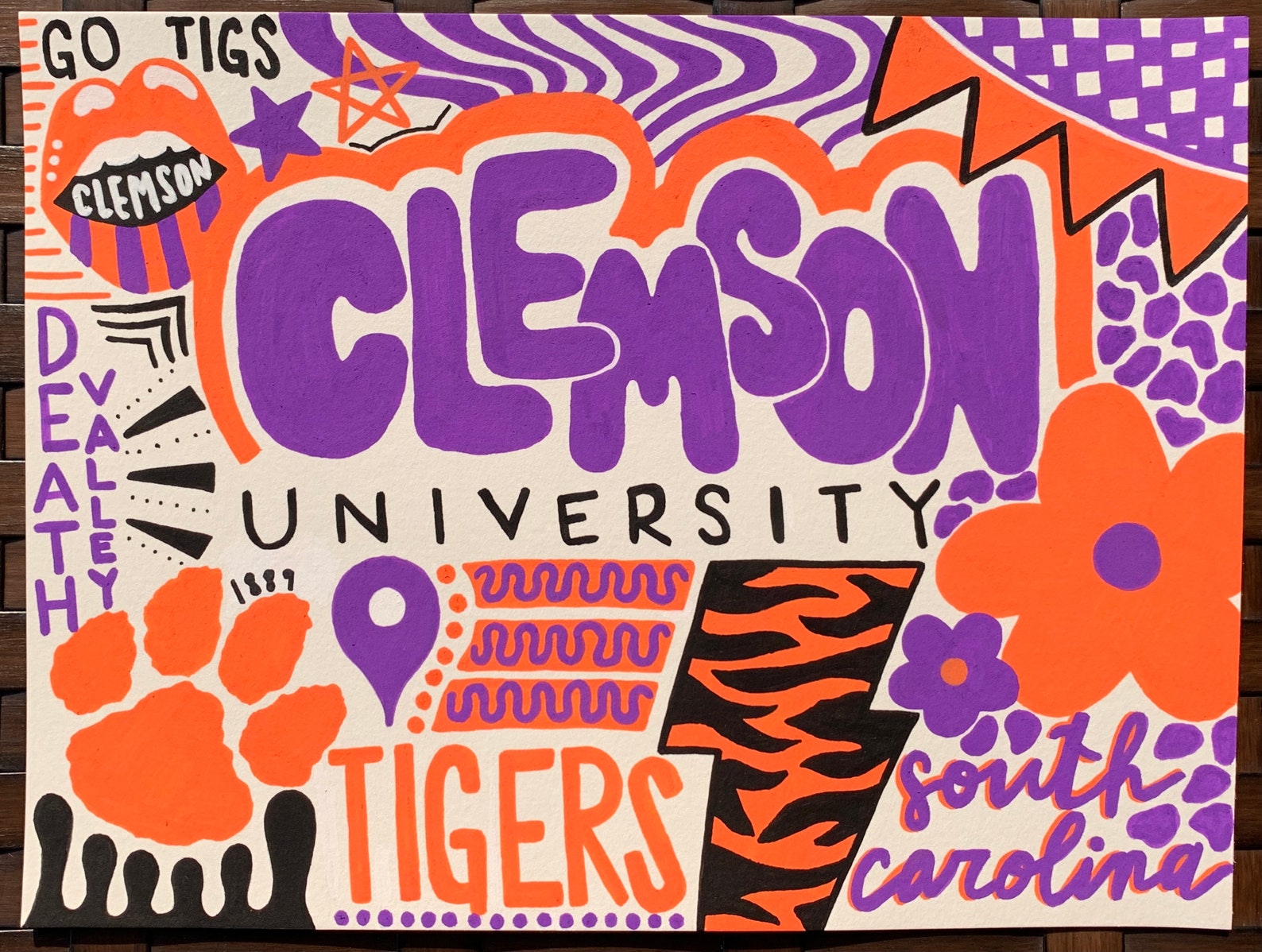 Clemson University College Decor Etsy