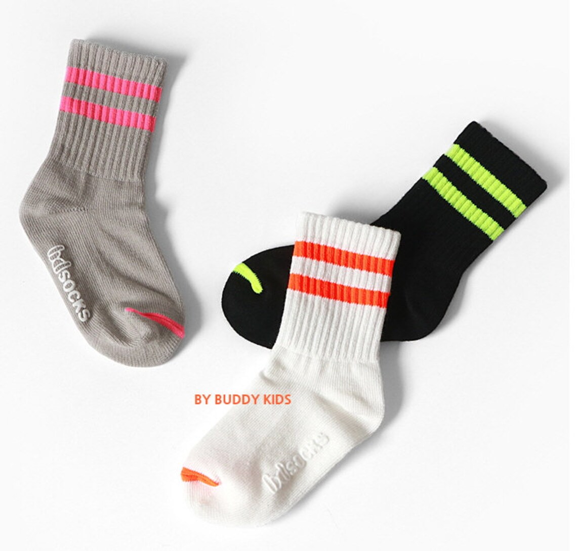 Toddler color socks Gripper socks Adorable socks Boys Etsy