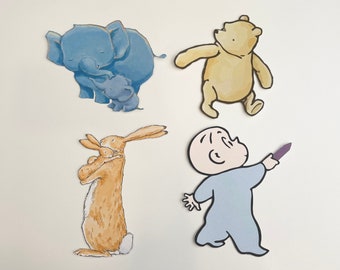 Digital Download Storybook Large Character Cutouts, Storybook Birthday Party Decorations, Kids Storybook Party, Children's Bookworm Party