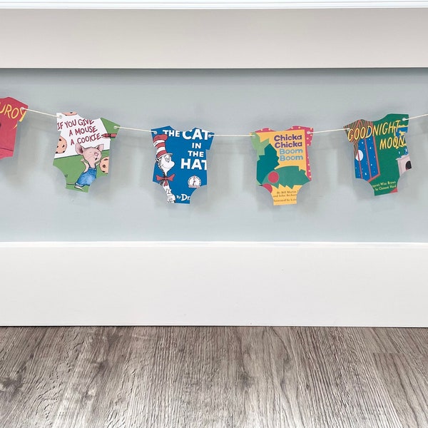 Bannière de shower de bébé livre de contes en téléchargement numérique instantané, décoration de cache-couche de livre de contes, bannière de cache-couche de douche, décoration de fête d'anniversaire livre de contes
