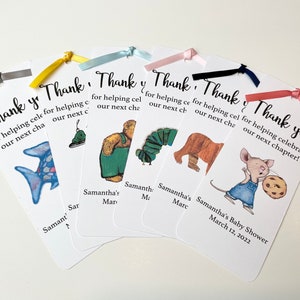Storybook Baby Shower Bookmarks, Custom Party Favors (Digital Download)